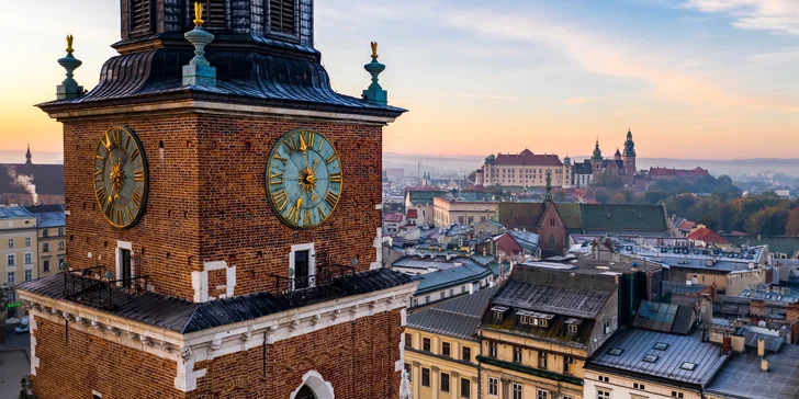 Zájezd do Krakova vlakem: památky i nákupy vč. 3* hotelu se snídaní a průvodcem