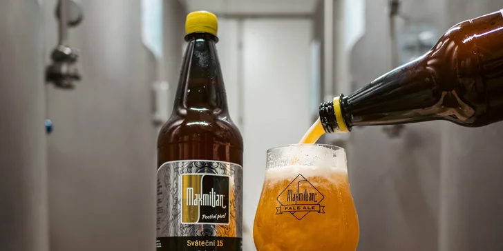 Exkurze do pivovaru Maxmilian pro 1 až 5 osob včetně degustace všech druhů piv