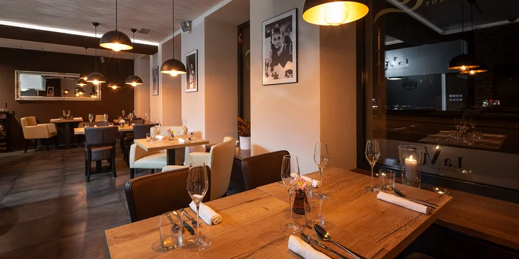 Až 7chodové degustační menu i vinné párování ve vyhlášené restauraci