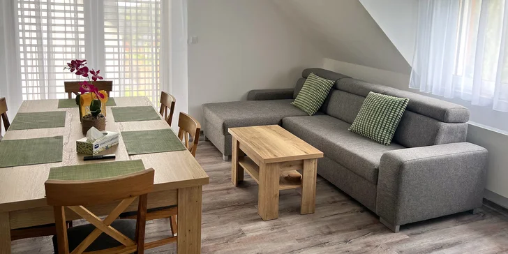 Odpočinek na Dolní Moravě: krásný apartmán s balkonem až pro 6 osob