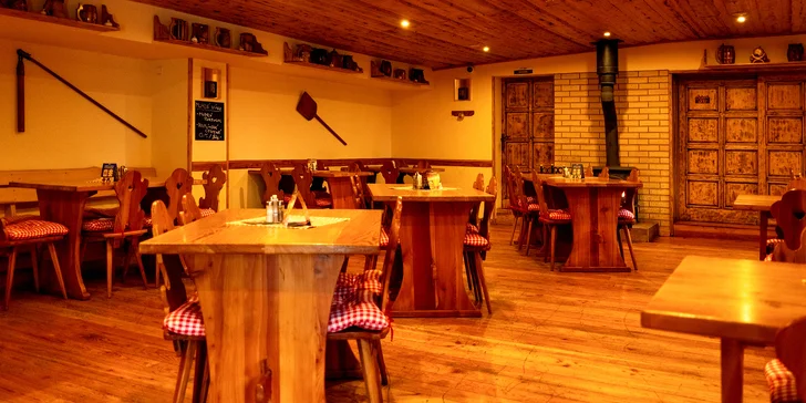 Tříchodové menu s hořícím masovým mečem i vinným párováním pro dva