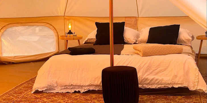 Glamping ve Velkých Pavlovicích přímo u vinice s výhledem na Pálavu