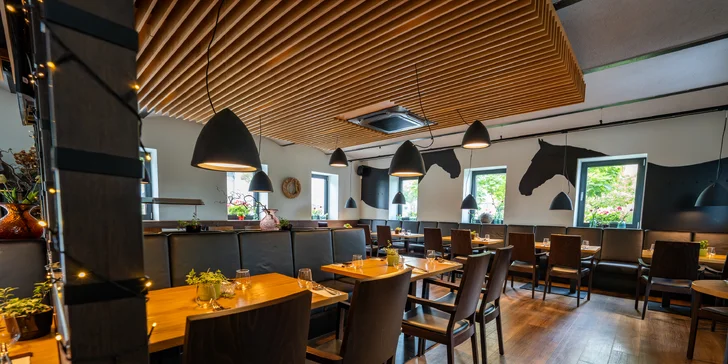 Voucher na 500–2 000 Kč na cokoliv v zámecké restauraci Konírna