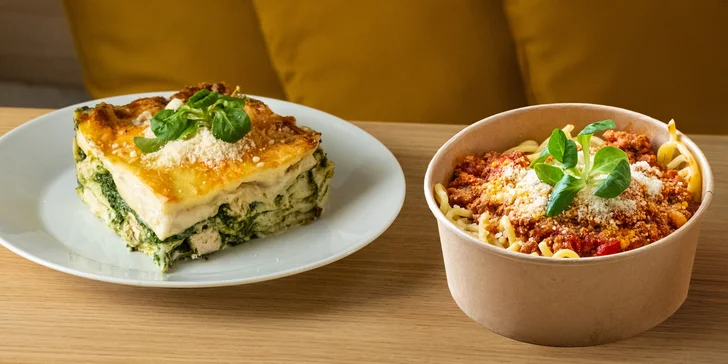 Pasta dle vlastního výběru: špagety Carbonara, ravioly s hovězím i lasagne