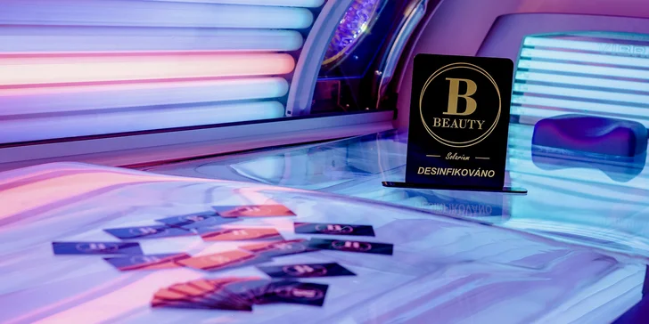 Permanentka v hodnotě 500 nebo 1000 Kč do solária B-beauty