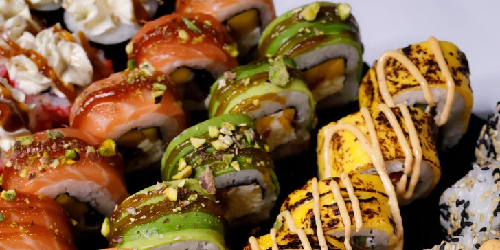 Originální a kreativní sushi sety s sebou: 36 nebo 40 kusů, možnost rozvozu
