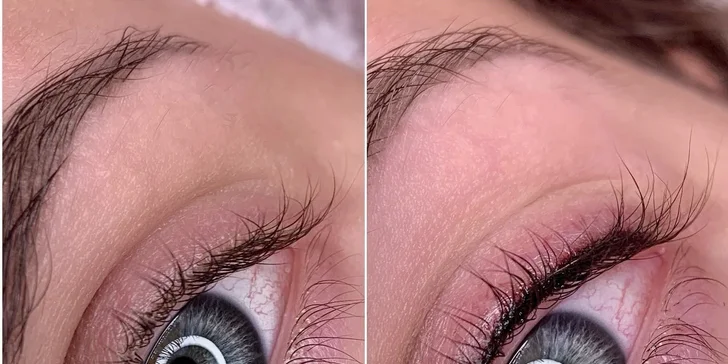 Permanentní make-up očních linek mezi řasami nebo obočí pudrovou metodou
