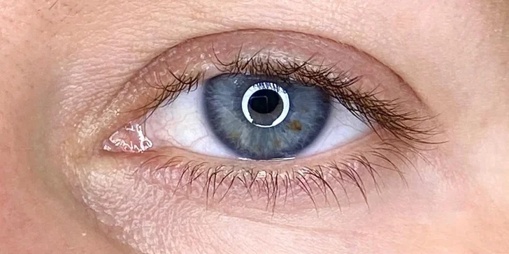 Permanentní make-up očních linek mezi řasami nebo obočí pudrovou metodou
