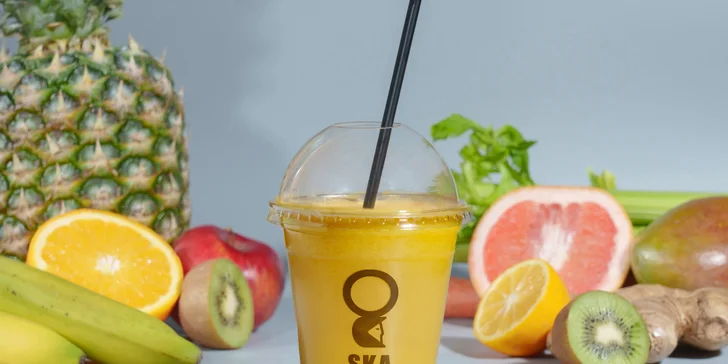 Vitamínové bomby: 2x 350ml fresh juice v Quadriu či na Kaprovce