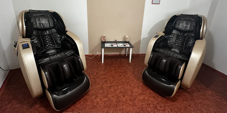 30 minut v masážním křesle: jen pro vás nebo pro relax ve dvou