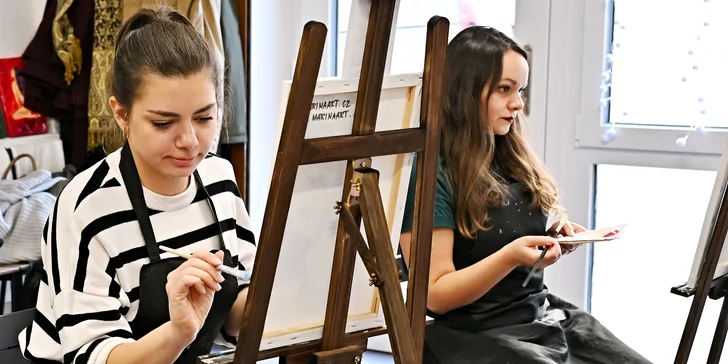 Art rande: romantický individuální workshop malování třeba i s lahví sektu a občerstvením