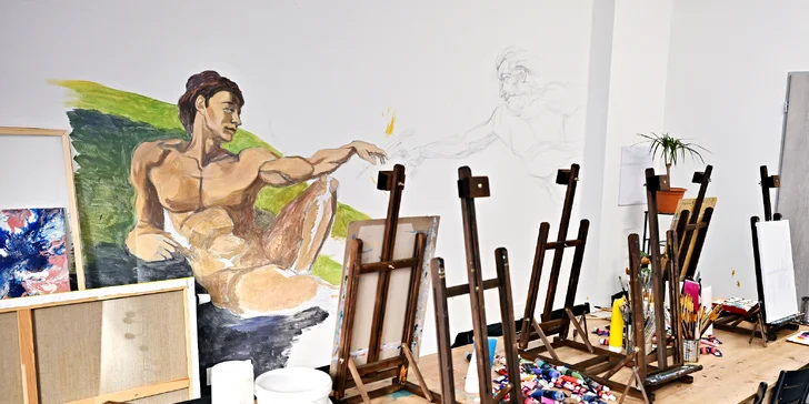 Art rande: romantický individuální workshop malování třeba i s lahví sektu a občerstvením