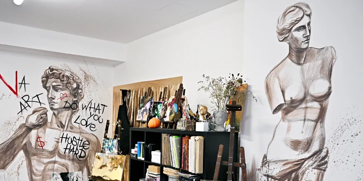 Art rande: romantický individuální workshop malování třeba i s lahví sektu a občerstvením