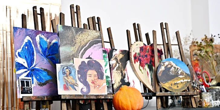 Art rande: romantický individuální workshop malování třeba i s lahví sektu a občerstvením