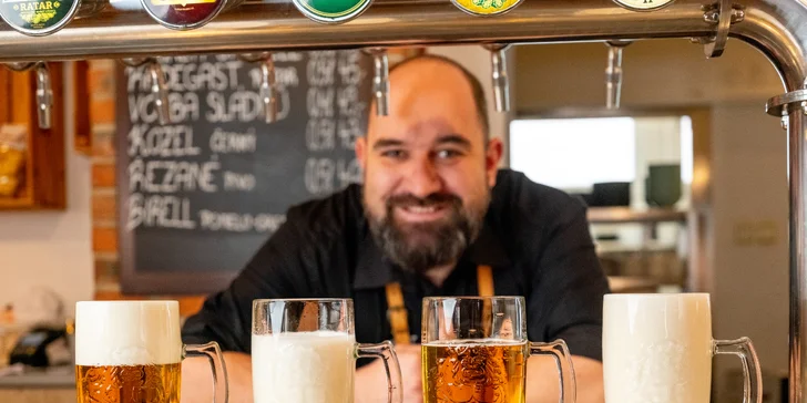Škola čepování piva Radegast 12°: zážitek o délce 2 hod. pro 1–5 osob