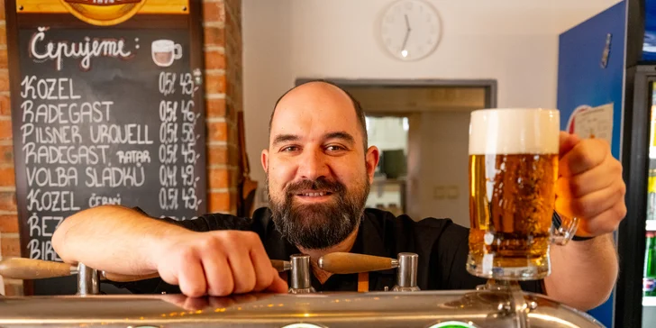 Škola čepování piva Radegast 12°: zážitek o délce 2 hod. pro 1–5 osob