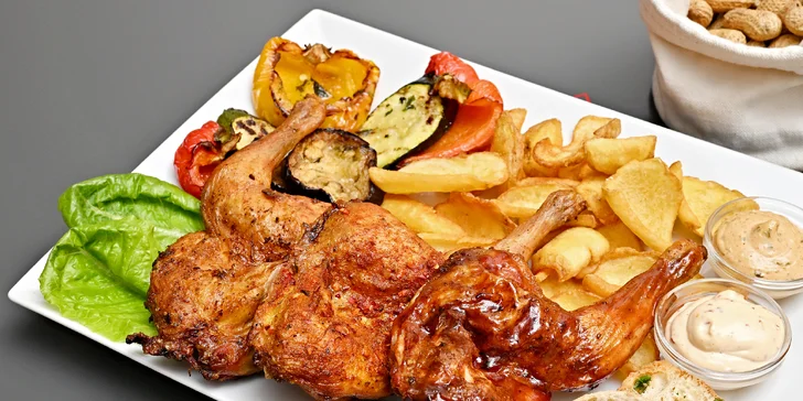 Italské menu s mladým kohoutkem i lahvinkou vína pro dvě osoby v restauraci Kohoutek