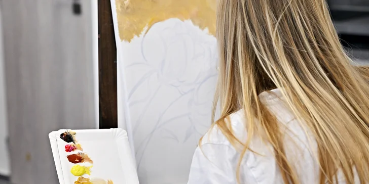 Art rande: romantický individuální workshop malování třeba i s lahví sektu a občerstvením
