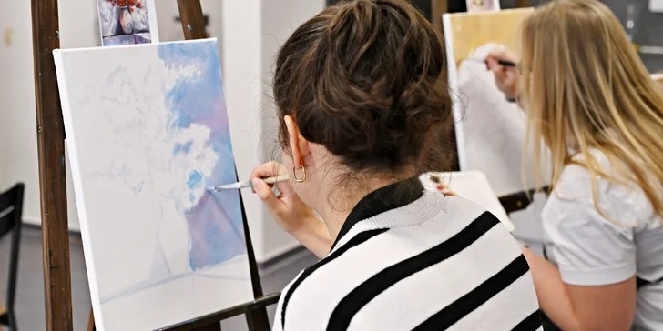 Art rande: romantický individuální workshop malování třeba i s lahví sektu a občerstvením