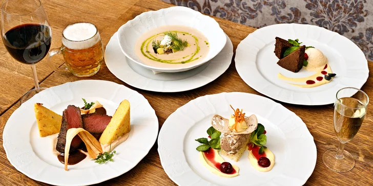 Dárkové vouchery do zámecké restaurace Chateau Ctěnice, platí na jídlo i nápoje