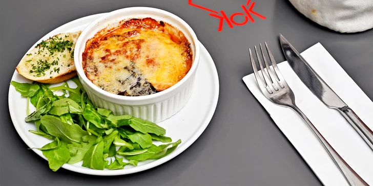 Italské menu s mladým kohoutkem i lahvinkou vína pro dvě osoby v restauraci Kohoutek