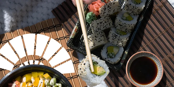 Voucher na 500–2 000 Kč na cokoliv v asijské restauraci Rakki sushi