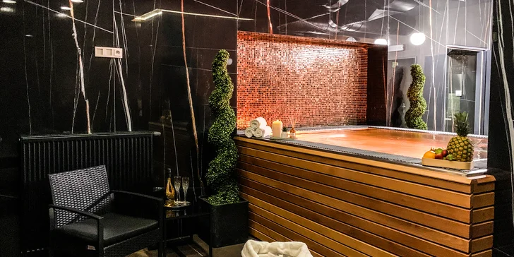 60 min. privátního wellness pro dva: vířivka, sauna a relax zóna