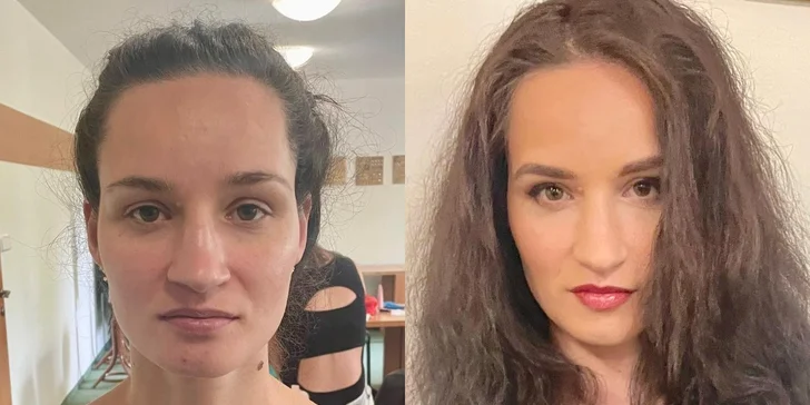 Prodloužení řas metodou volume či hybrid i slavnostní líčení a vlasový styling