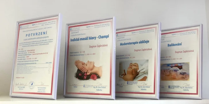 Masáž podle výběru: indická, baňkování, madero obličeje i celotělová