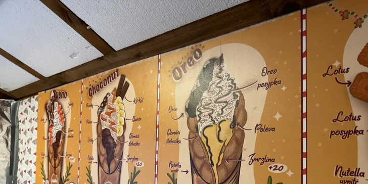 Sladké bublinkové vafle s náplní dle výběru: Bueno, Oreo, Lotus či choconut