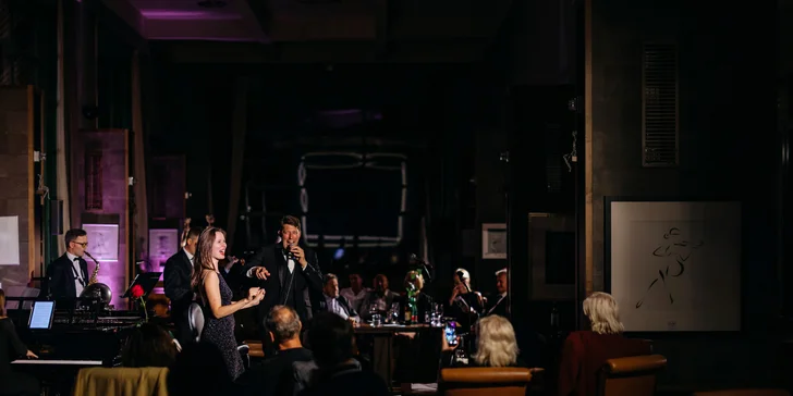 Sinatra Tribute: koncert s hity Franka Sinatry i tříchodová večeře a nápoje v krásném prostředí Mánesu