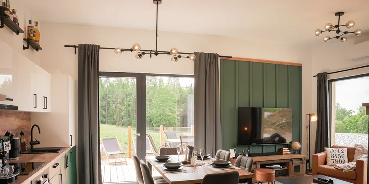 Moderní chata v jižních Čechách: vlastní sauna, vířivý sud a kapacita až 6 osob