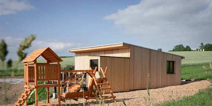 Moderní chata v jižních Čechách: vlastní sauna, vířivý sud i kapacita až 6 osob