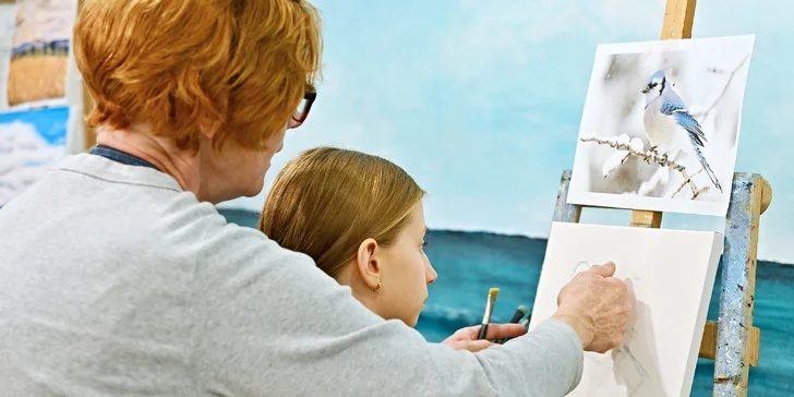 Lekce olejomalby i celodenní malování venku vč. pomůcek pro 1–2 osoby