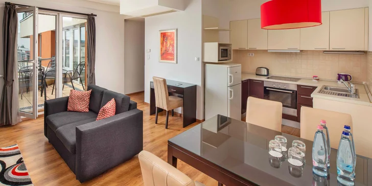 Oceňovaný apartmánový hotel v centru Budapešti: ubytování s vlastní terasou, snídaně