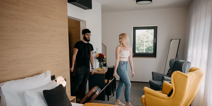 Designový hotel v Beskydech: apartmán s vířivkou, vyhlášená kuchyně, polopenze