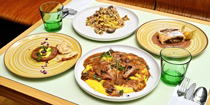 Degustační menu v italské restauraci v centru Prahy: s masem nebo mořskými plody