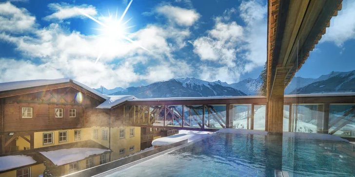 Údolí Gastein: hotel v 1000 m n. m., bohatě vybavený wellness, polopenze a lyžování