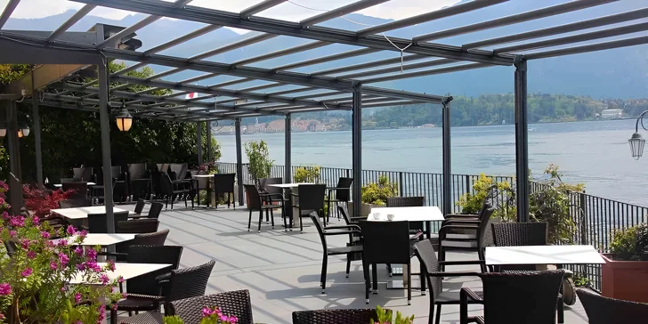 Lago di Como: hotel přímo na břehu jezera, polopenze i venkovní bazén