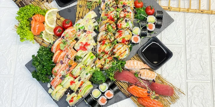 Sushi sety z tradiční vietnamské restaurace: 24–113 kousků
