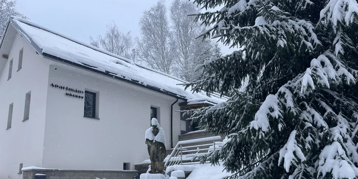 Apartmány v Krkonoších se 3 hod. privátního wellness pro dva i rodinu