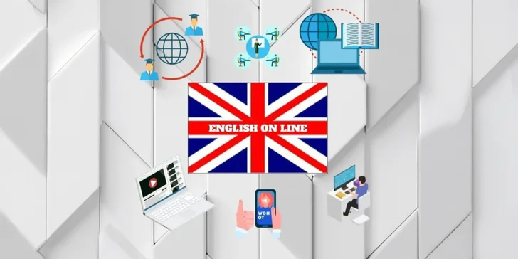 Individuální online lekce angličtiny v délce 55 min. pro 1 osobu