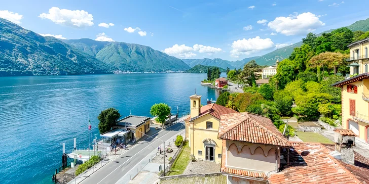 Lago di Como: hotel přímo na břehu jezera, polopenze i venkovní bazén