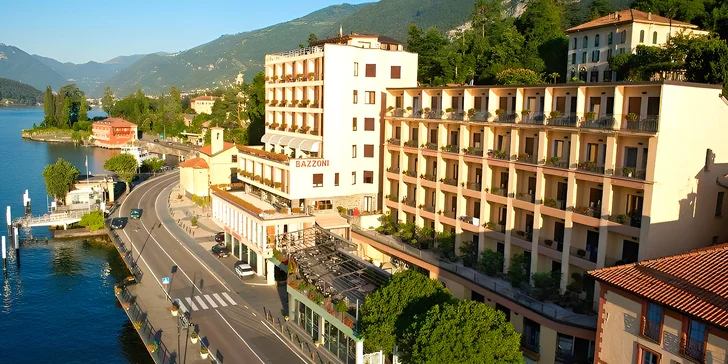 Lago di Como: hotel přímo na břehu jezera, polopenze i venkovní bazén
