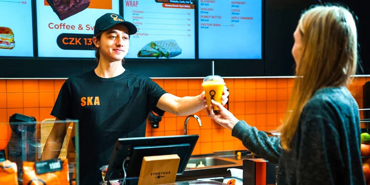 Vitamínové bomby: 2x 350ml fresh juice v Quadriu či na Kaprovce