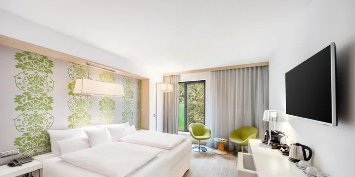Pobyt v luxusním 4* hotelu v Praze pro pár i rodinu: snídaně, polopenze, sauna, fitness