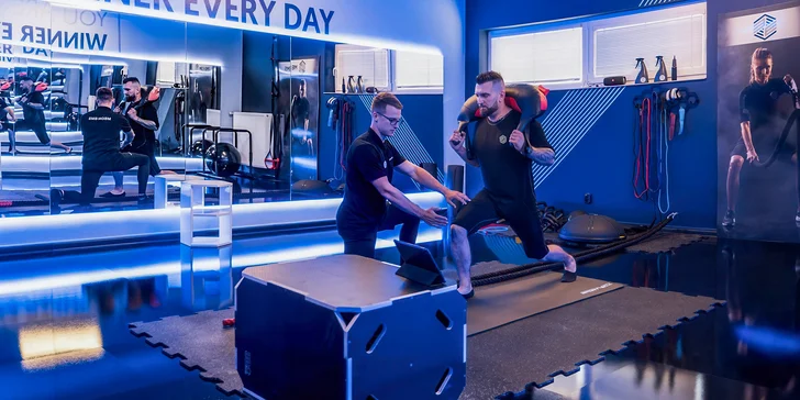 Zkušební VIP trénink EMS vč. masáže a nápoje pro 1 nebo 2 osoby