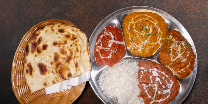 Voucher v hodnotě 250-1000 Kč do indicko-nepálské restaurace: chicken tikka masala, kari i vindaloo