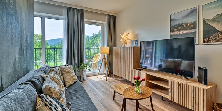 Relax i aktivní dovolená v polských Krkonoších: moderní apartmány, neomezená sauna