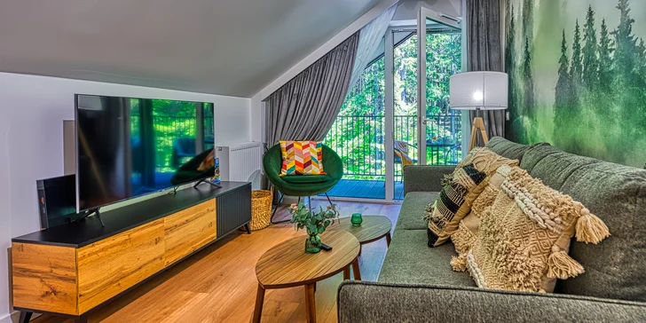 Relax i aktivní dovolená v polských Krkonoších: moderní apartmány, neomezená sauna